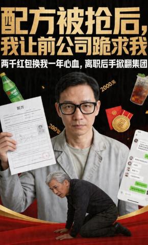 短剧《配方被抢后，我让前公司跪求我》海报