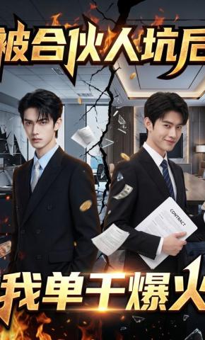 短剧《被合伙人坑后我单干爆火》海报