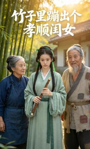 短剧《竹子里蹦出个孝顺闺女》海报