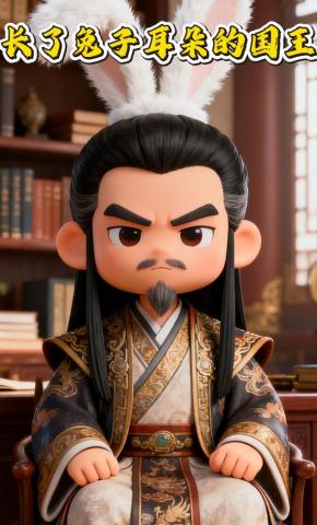短剧《长了兔子耳朵的国王》海报