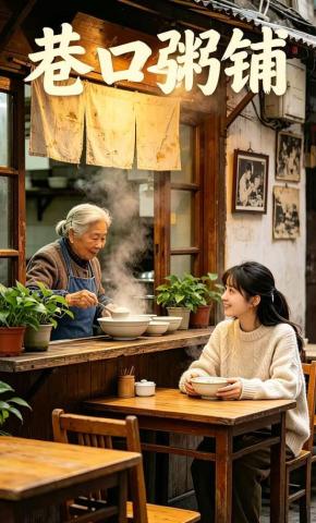 短剧《巷口粥铺》海报