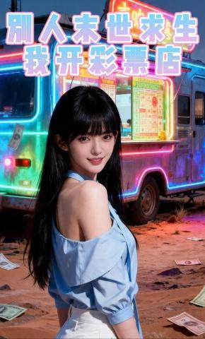 短剧《别人末世求生，我开彩票店》海报