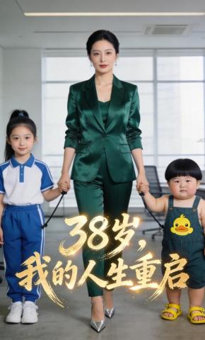 短剧《38岁，我的人生重启》海报