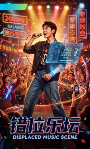 短剧《错位乐坛》海报