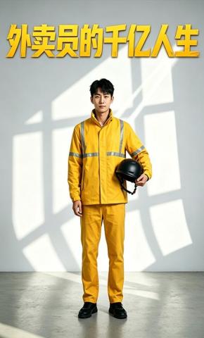 短剧《外卖员的千亿人生》海报