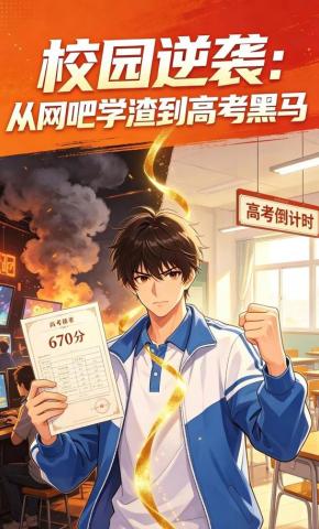 短剧《校园逆袭:从网吧学渣到高考黑马》海报