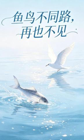 短剧《鱼鸟不同路，再也不见》海报