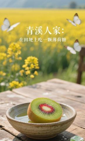 短剧《青溪人家：在田埂上吃一颗薄荷糖》海报