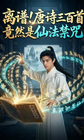 短剧《离谱！唐诗三百首竟然是仙法禁咒》海报