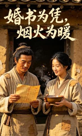 短剧《婚书为凭，烟火为暖》海报