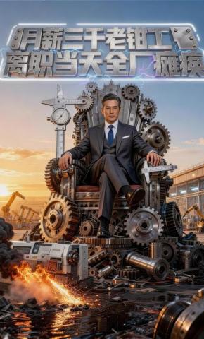 短剧《月薪三千老钳工，离职当天全厂瘫痪》海报