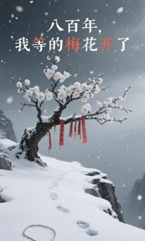 短剧《八百年，我等的梅花开了》海报