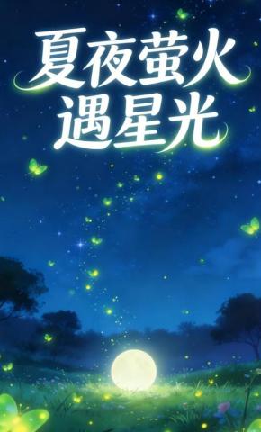 短剧《夏夜萤火遇星光》海报