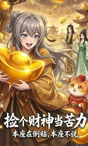 短剧《捡个财神当苦力：本座在倒贴，本座不说》海报