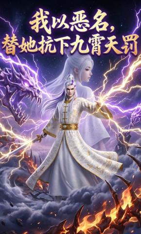 短剧《我以恶名，替她抗下九霄天罚》海报