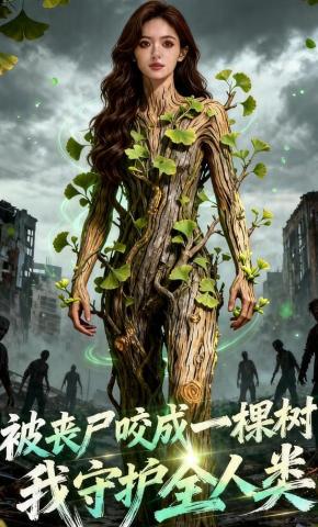 短剧《被丧尸咬成一棵树，我守护全人类》海报