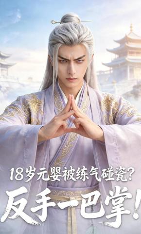 短剧《18岁元婴被练气碰瓷?反手一巴掌!》海报
