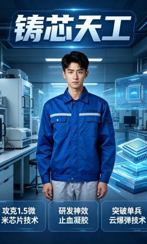 短剧《铸芯天工》海报