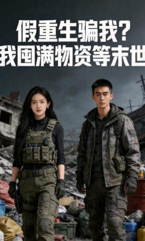 短剧《假重生骗我？我囤满物资等末世》海报