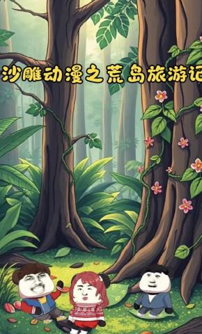 短剧《沙雕动漫之荒岛旅游记》海报