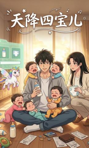 短剧《天降四宝儿》海报