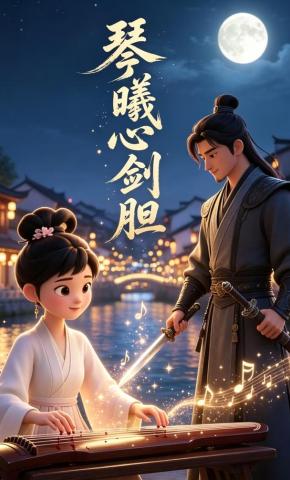 短剧《琴曦心剑胆》海报