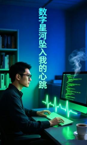 短剧《数字星河坠入我的心跳》海报