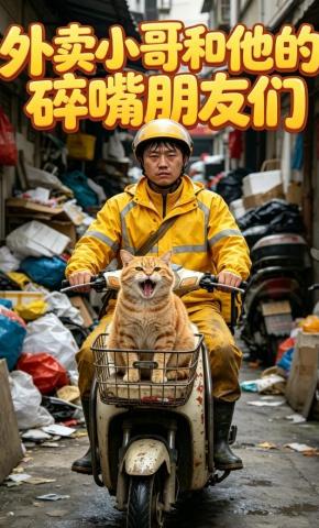 短剧《外卖小哥和他的碎嘴朋友们》海报