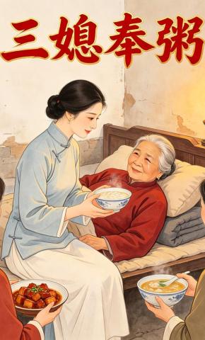 短剧《三媳奉粥》海报