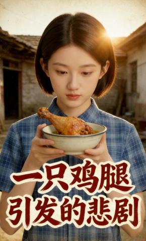 短剧《一只鸡腿引发的悲剧》海报