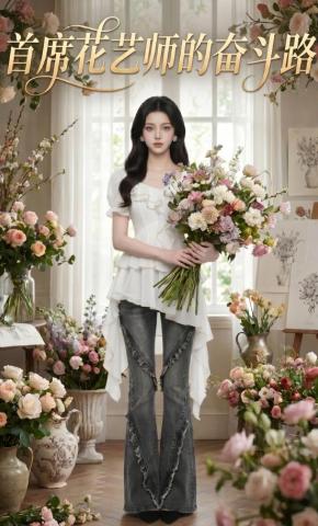 短剧《首席花艺师的奋斗路》海报