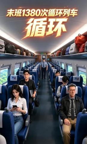 短剧《末班1380次循环列车》海报