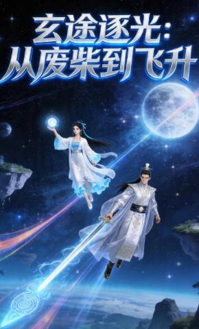 短剧《玄途逐光：从废柴到飞升》海报