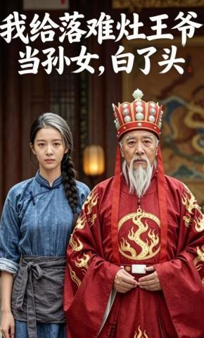 短剧《我给落难灶王爷当孙女，白了头》海报