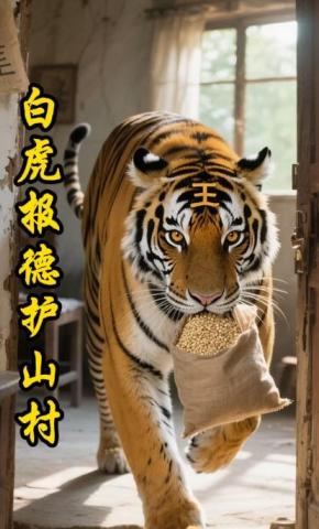 短剧《白虎报德护山村》海报