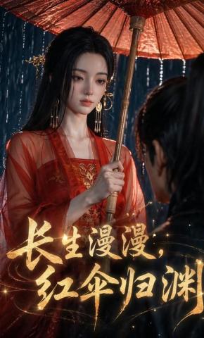 短剧《长生漫漫，红伞归渊》海报