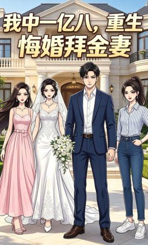 短剧《我中一亿八，重生悔婚拜金妻》海报