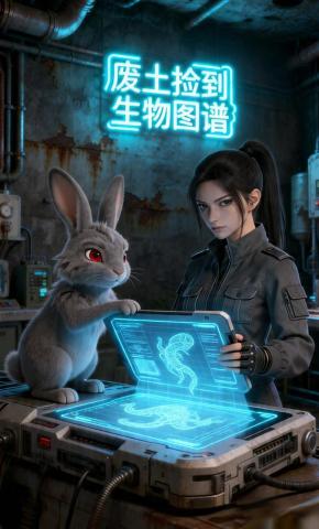 短剧《废土捡到生物图谱》海报