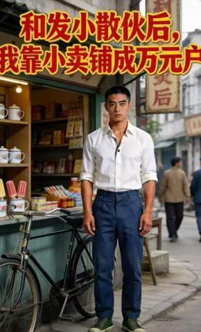 短剧《和发小散伙后，我靠小卖铺成万元户》海报