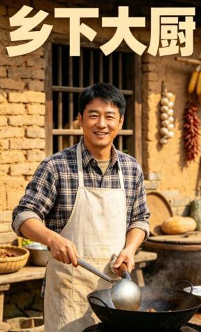 短剧《乡下大厨》海报