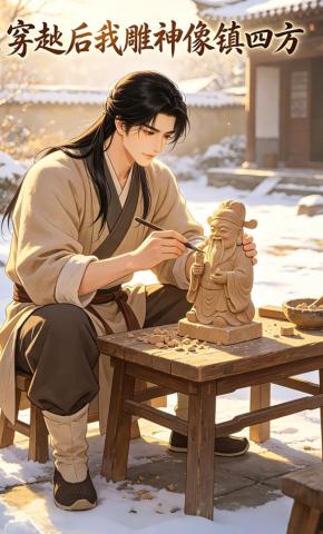 短剧《穿越后我雕神像镇四方》海报