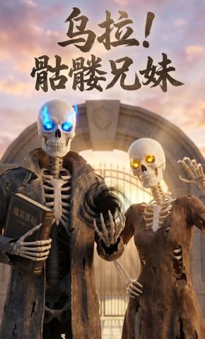 短剧《乌拉，骷髅兄妹》海报