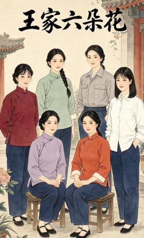 短剧《王家六朵花》海报