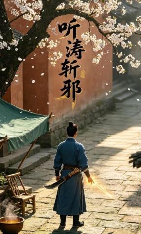 短剧《听涛斩邪》海报