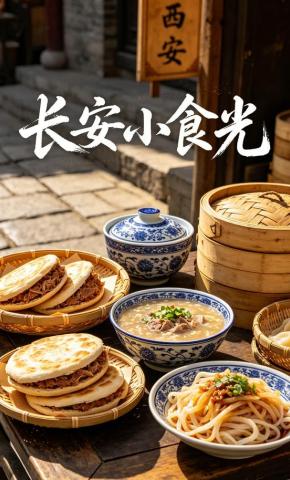 短剧《长安小食光》海报