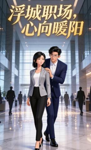 短剧《浮城职场，心向暖阳》海报