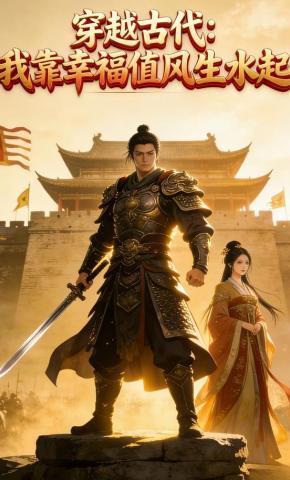 短剧《穿越古代：我靠幸福值风生水起》海报