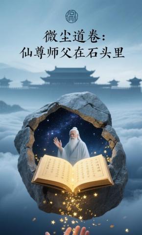 短剧《微尘道卷：仙尊师父在石头里》海报