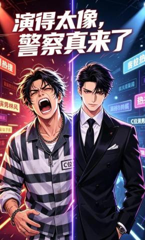 短剧《演得太像，警察真来了》海报