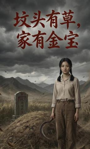 短剧《坟头有草，家有金宝》海报